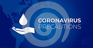 Coronavirus Precautions Handwashing Covid-19 Illustration