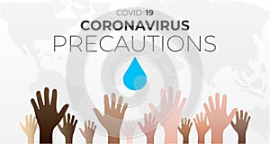 Coronavirus Precautions Handwashing Covid-19 Illustration photo