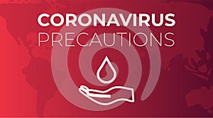 Coronavirus Precautions Wash Hands Illustration