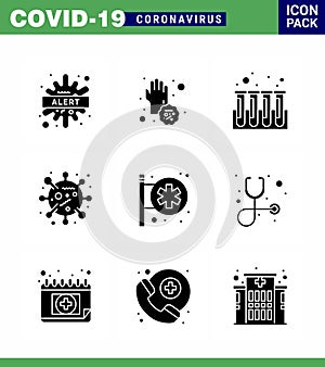 Coronavirus Prevention 25 icon Set Blue. corona virus, bug, disease, bacteria, test