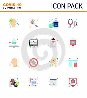 Coronavirus Prevention 25 icon Set Blue. medical, stethoscope, soap, medical, healthcare