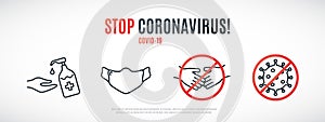 Coronavirus preventive signs.