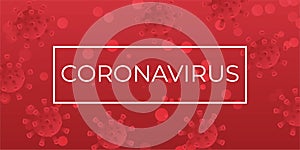 Coronavirus red background vector template