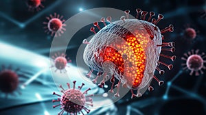 Coronavirus Rendering A Detailed View of Viral Structure and Infection