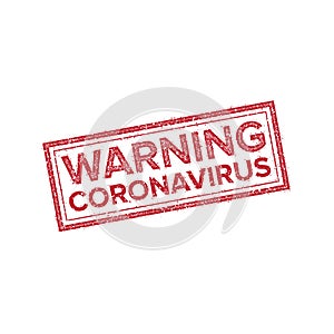 Coronavirus rubber texture vector stamp