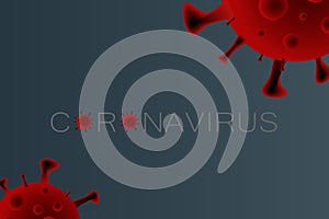 CoronaVirus Sign on grey background