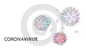 Coronavirus simple banner. Health template