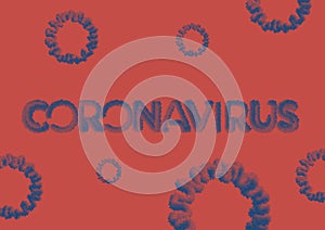 Coronavirus simple banner. Pneumonia disease