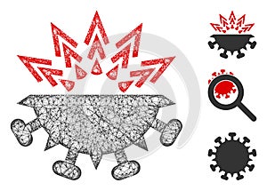 Coronavirus Structure Polygonal Web Vector Mesh Illustration