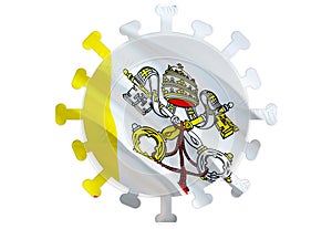 Coronavirus Symbol in Vatican. Novel coronavirus 2019-nCoV. Concept of coronavirus quarantine. Coronavirus hazard and Infection