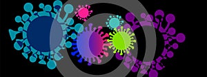 Coronavirus Template Illustration Design, Corona virus sign on black background