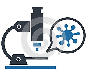 Coronavirus testing microscope  Glyph Style vector icon which can easily modify or edit photo