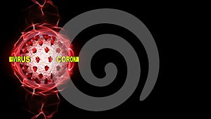 CORONAVIRUS Text Animation Around Covid-19, Background, Loop, 4k