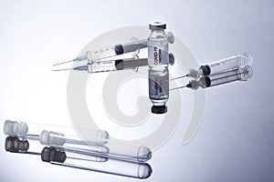 Coronavirus vaccine bottle