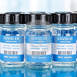 Coronavirus Vaccine bottle Corona Virus COVID-19 Covid vaccines square