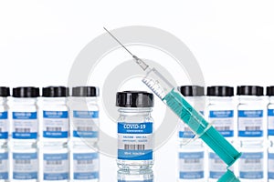 Coronavirus Vaccine bottle Corona Virus syringe COVID-19 Covid vaccines