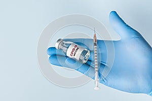 Coronavirus vaccine concept and background