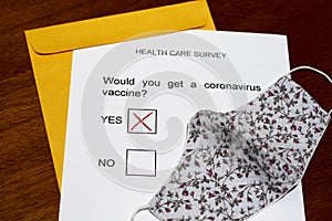 Coronavirus vaccine -health survey photo