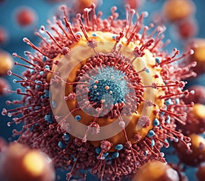 Coronavirus Variation Covid-19. Generative Ai. Ai