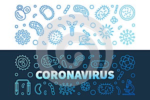 Coronavirus vector concept modern banners set