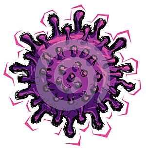 Coronavirus vector illustration a graphic concept design of SARS COVID 2