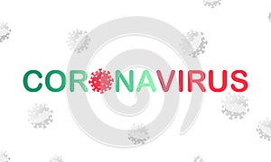 Coronavirus virus background flat in modern colour design concept. EPS 10 vector