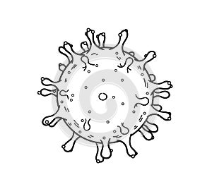 Coronavirus virus cartoon doodle illustration photo