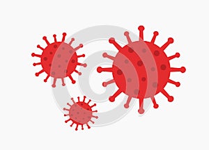 Coronavirus virus SARS-CoV-2 model symbol shape