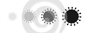 Coronavirus virus SARS-CoV-2 model symbol shape