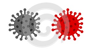 Coronavirus virus SARS-CoV-2 model symbol shape