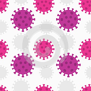 Coronavirus virus seamless pattern