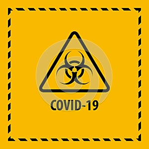 Coronavirus warning and biohazard sign.