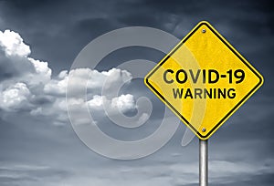 Coronavirus warning roadsign infomation