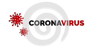 Coronavirus on White Background. Novel Coronavirusn Covid 19 NCoV - Vector photo