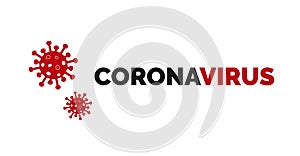 Coronavirus on White Background. Novel Coronavirusn Covid 19 NCoV - Vector