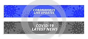 Coronavirus wide banner for latest news and updates