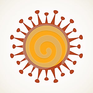 Corono virus bacterium. Vector drawing