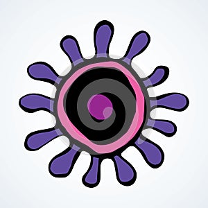 Corono virus bacterium. Vector drawing