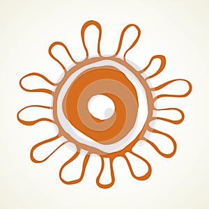 Corono virus bacterium. Vector drawing