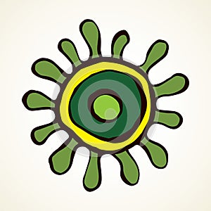 Corono virus bacterium. Vector drawing