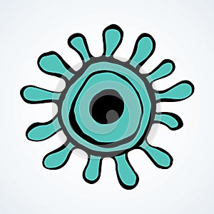 Corono virus bacterium. Vector drawing