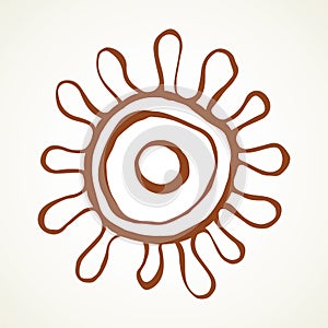 Corono virus bacterium. Vector drawing