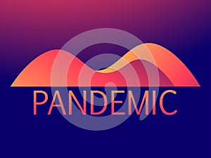 Coronovirus pandemic incidence rate chart. Coronavirus disease COVID-19. Middle east respiratory syndrome. Vector photo