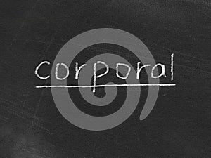 Corporal concept word