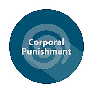 corporal punishment badge on white