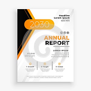 corporate annual report layout showcase yearly data with style photo