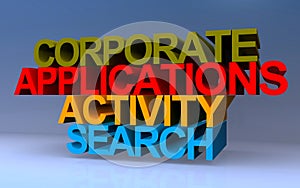 corporate application activity search on blue
