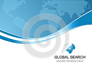 Corporate background with logo of global search