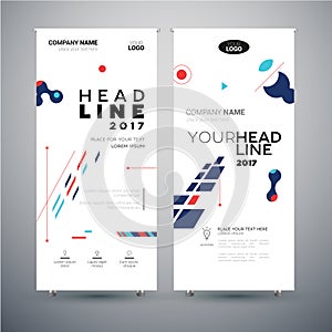 Corporate Banner - set of modern vector template abstract illustrations