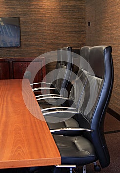 Corporate boardroom setting